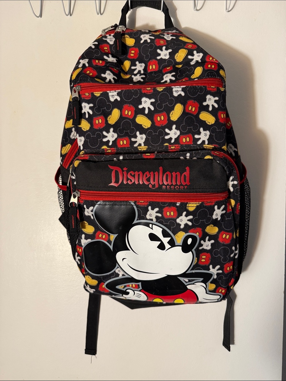 Disneyland Mickey Mouse Black & Red Backpack